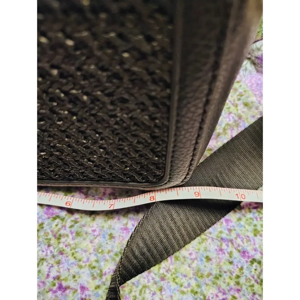 NWOT Steve Madden Woven Black Crossbody Camera Bag